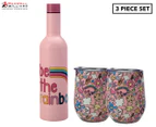 Maxwell & Williams 3-Piece Be Kind Insulated Wine Set - Be The Rainbow