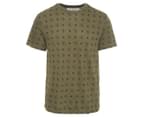 Calvin Klein Jeans Men's All-Over-Print Crewneck Tee - Dusty Olive 1