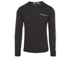 Calvin Klein Jeans Men's Essential Institute Long Sleeve Top - Black 1