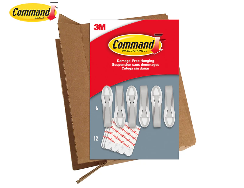 Command Medium Adhesive Cord Bundlers 6-Pack - Grey/White