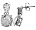 Mestige Alta Earrings w/ Swarovski® Crystals - Silver