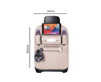 SOGA PVC Leather Car Back Seat Storage Bag Multi-Pocket Organizer Backseat and iPad Mini Holder White
