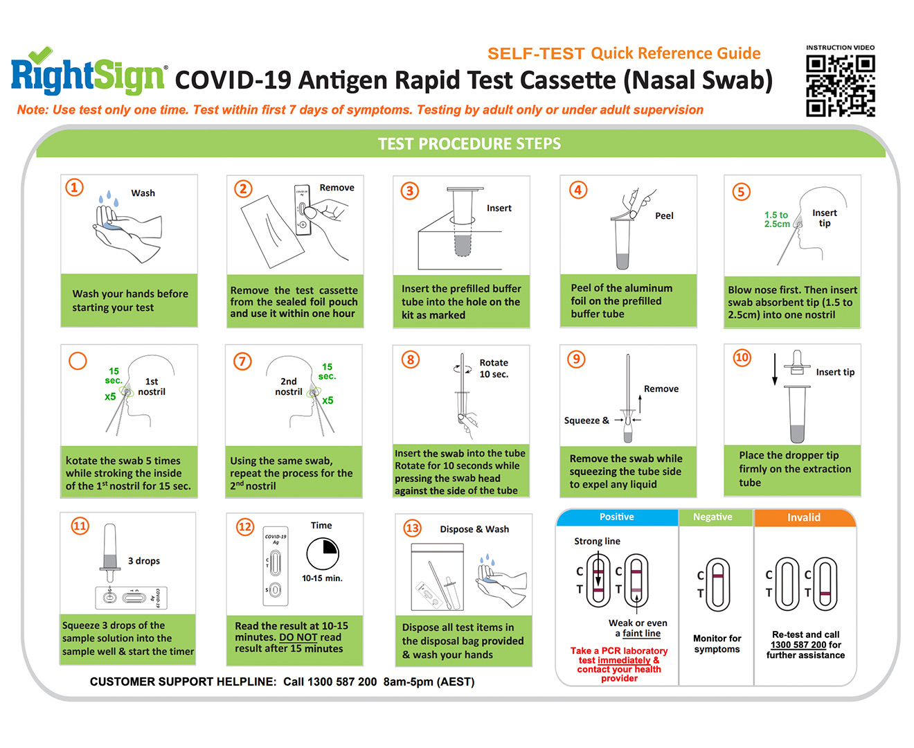 RightSign COVID-19 Rapid Antigen Nasal Test Kit 2pk | Catch.com.au