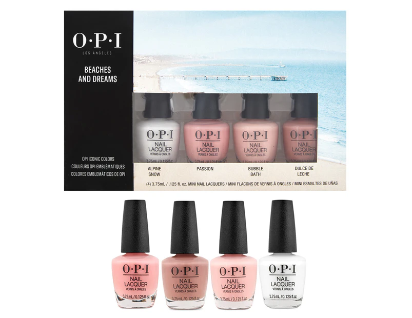 OPI Beaches And Dreams Mini Nail Polish 4-Pack