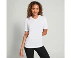 Kathmandu KMDCore Polypro Unisex Thermal Short Sleeve V Neck Base Layer Top v2  Women's  T-Shirt  Tops - White