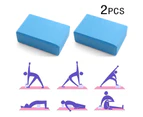 2Pcs Blue Yoga Block Brick Foaming Exercise Practice Fitness Gym Sport Tool