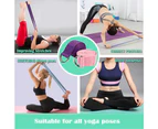 VIVVA Black Yoga Exercise Pilate Cotton Stretch Strap D-Ring Belt Leg Waist Resistance Band