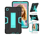 LMW Heavy Duty Protective Rugged Case with Kickstand for Galaxy Tab A7 Lite 8.7 inch-Black
