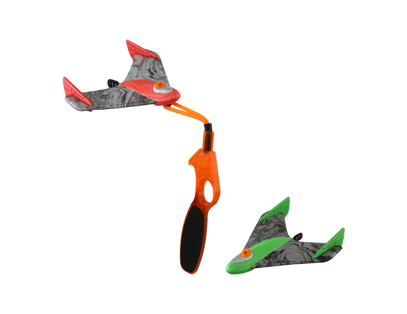 ZING Outdoor Sports Blast Off Sky Gliderz Sling Shot Air Plane Launcher RED