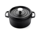 SOGA Cast Iron 24cm Stewpot Casserole Stew Cooking Pot With Lid 3.6L Black 1