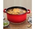 SOGA Cast Iron 24cm Stewpot Casserole Stew Cooking Pot With Lid 3.6L Black 2