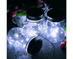 Jar LED Solar Powered Decorative Fairy Light - White