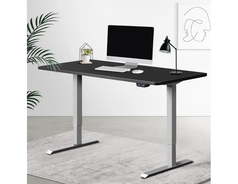 Artiss Sit Stand Desk Electric Standing Desks Grey & Black 140cm