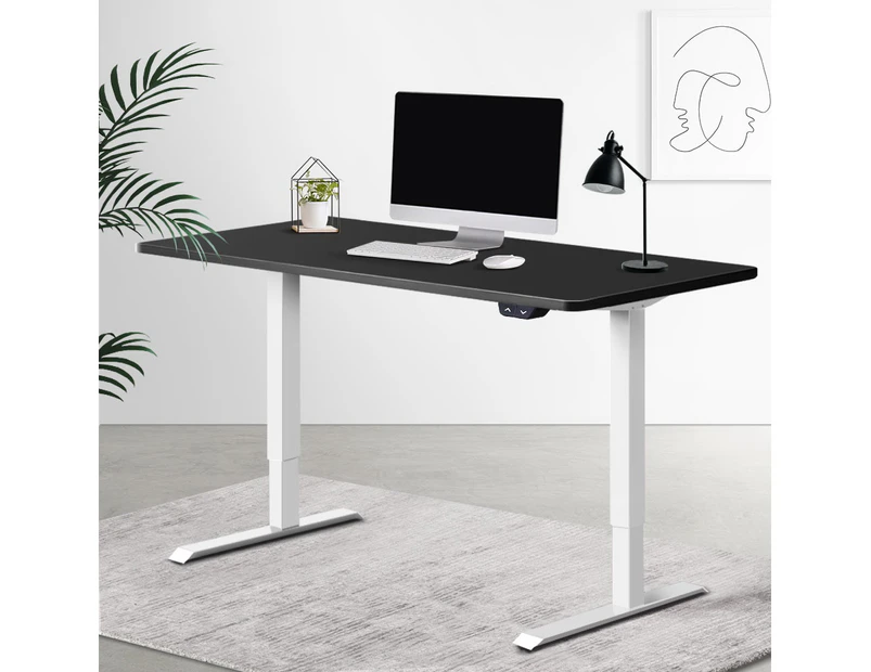 Artiss Sit Stand Desk Electric Standing Desks White & Black 140cm