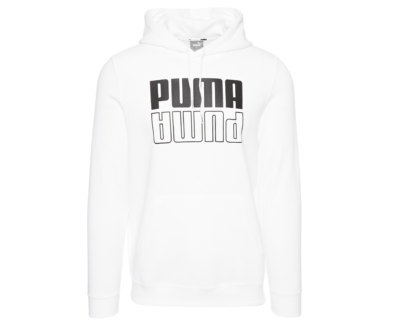 Puma Men's Puma Power Fleece Logo Hoodie - Puma White | Catch.com.au