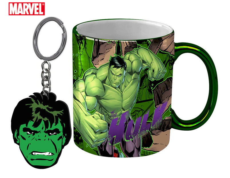 Marvel Hulk Metallic Mug & Key Ring Set