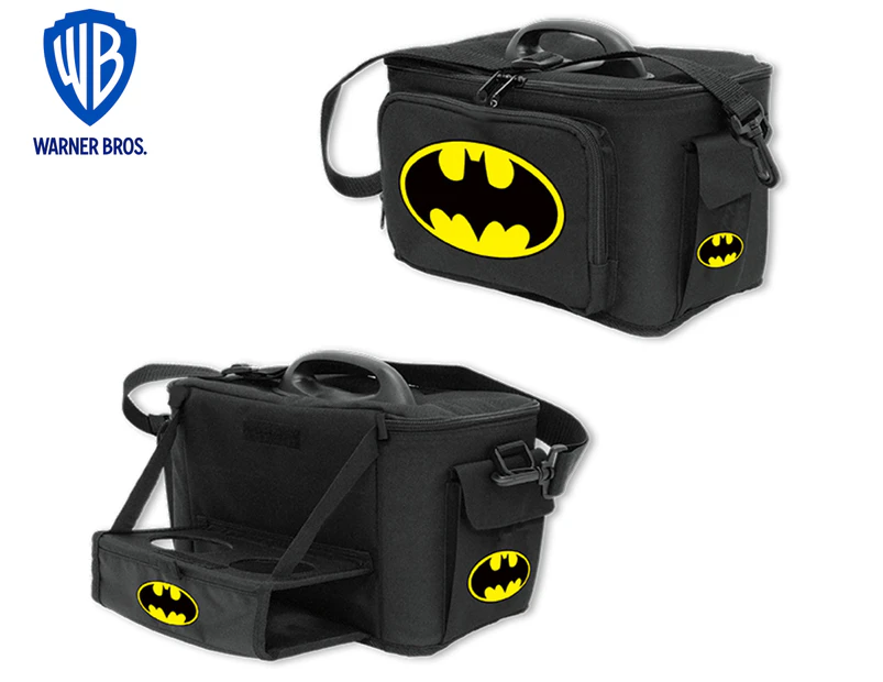 Warner Bros. Batman Cooler Bag w/ Cup Tray - Black/Yellow