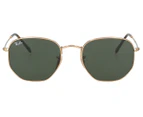 Ray-Ban Hexagonal RB3548N Sunglasses - Gold/Green