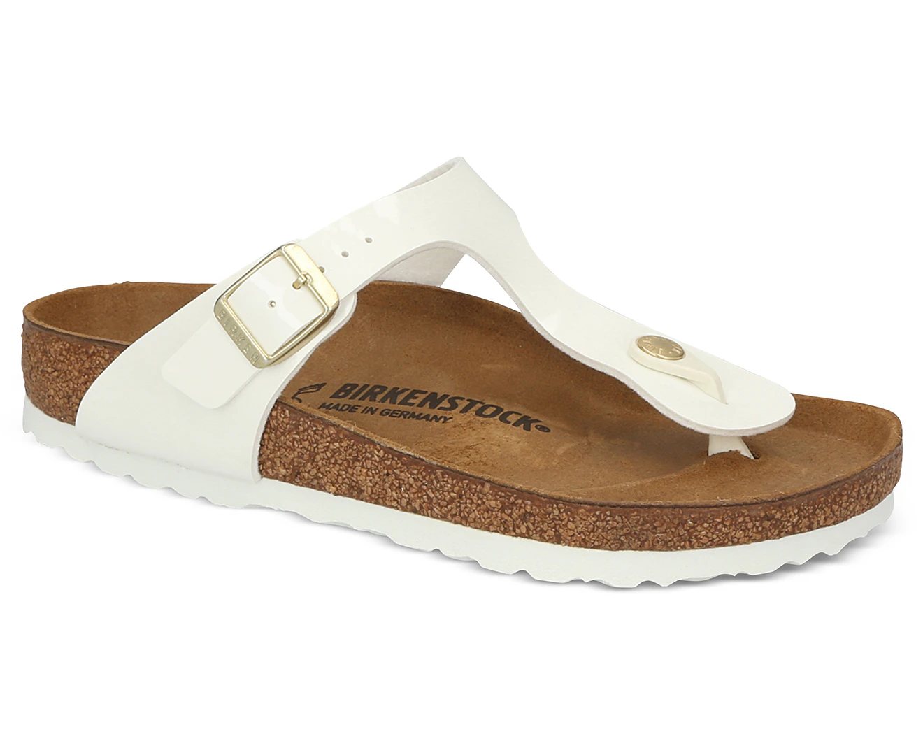 Birkenstock Women's Gizeh Regular Fit Sandal - Patent White