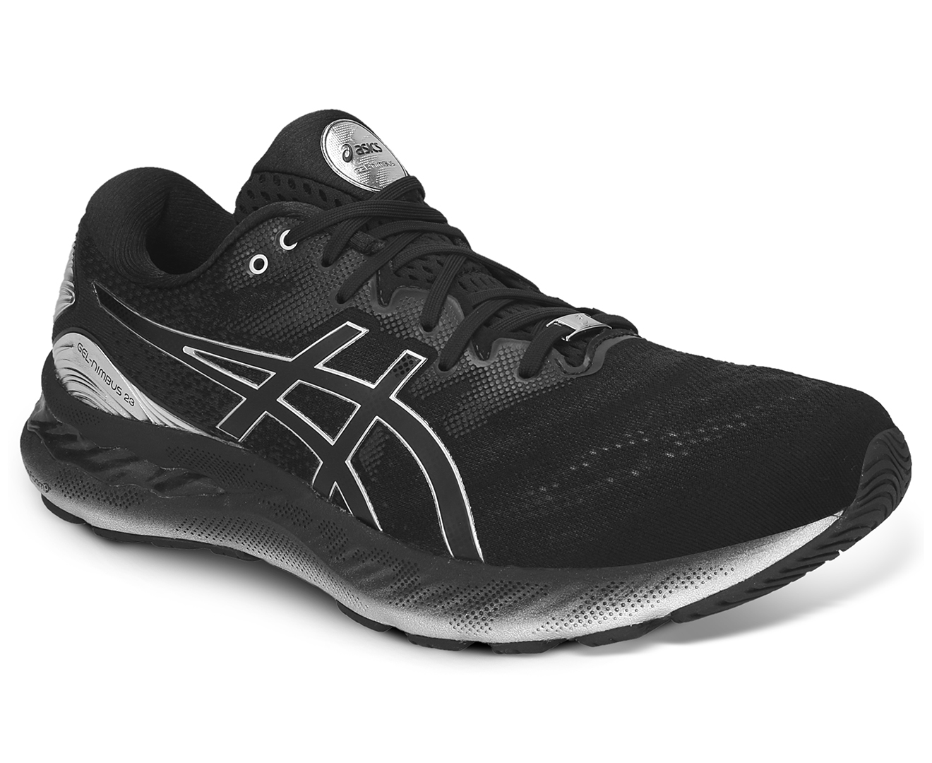 ASICS Men's GEL-Nimbus 23 Platinum Running Shoes - Black/Pure Silver | Catch.com.au