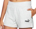 Puma Women's Essentials 4" Sweat Shorts - Light Grey Heather