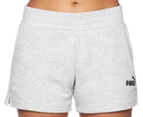 Puma Women's Essentials 4" Sweat Shorts - Light Grey Heather