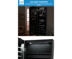 Levede Mirror Jewellery Cabinet Storage Organiser Box Makeup LED Light Black