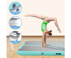 Inflatable Airtrack Air Track Gymnastics Mat Tumbling with Electric Pump 3x1x0.1m Green