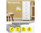 Levede 6 Drawer Office Cabinet Drawers Storage Cabinets Steel Rack Home White