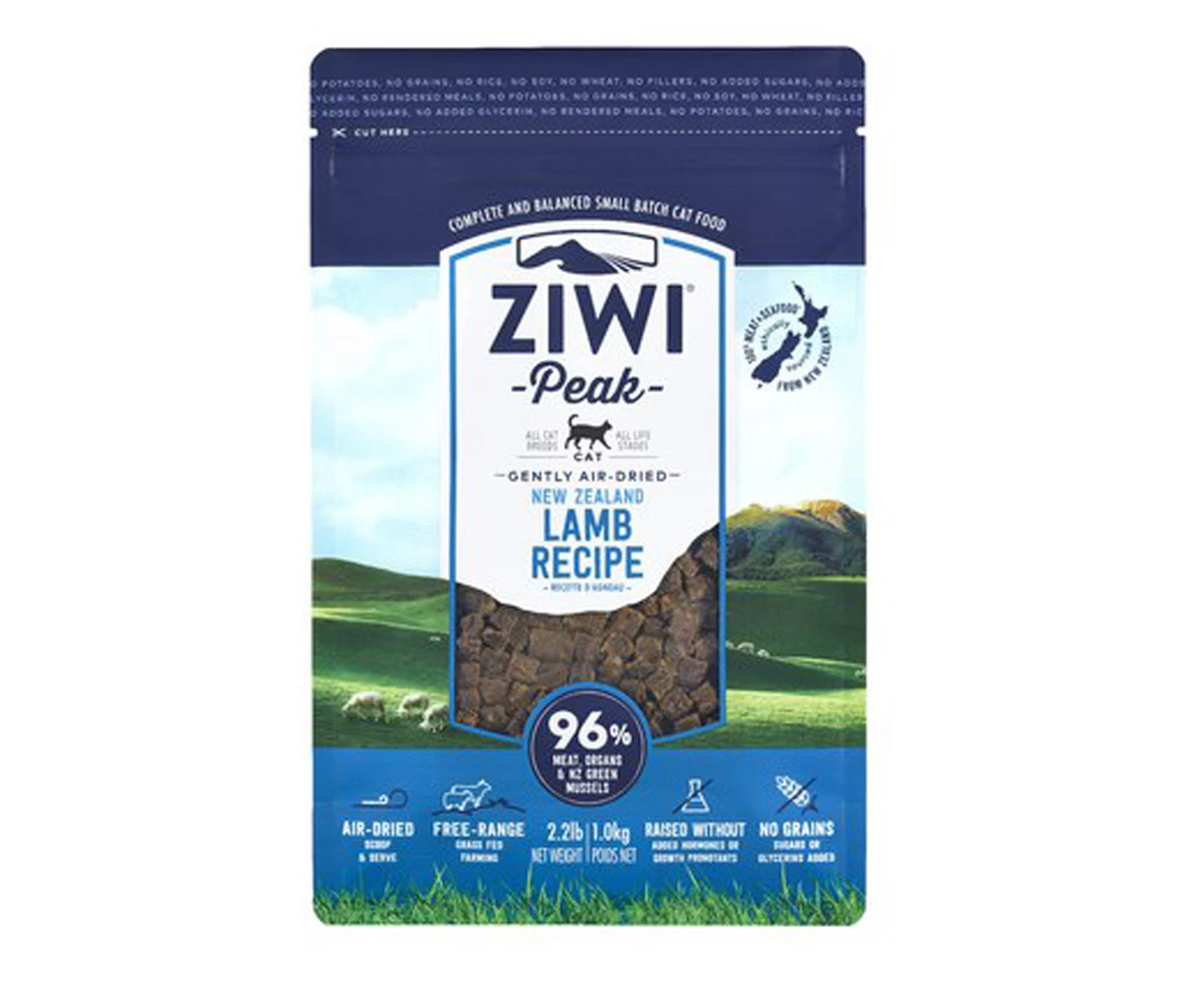 Ziwi Peak Air Dried Grain Free Cat Food 1kg Pouch - Mackerel & Lamb