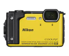 Nikon Coolpix W300 - Yellow with Black Silicon Jacket - Black