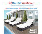 LONDON RATTAN Wicker Premium Outdoor Sun Lounge Pool Furniture Bed