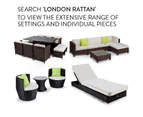 London Rattan Ottoman Outdoor Wicker Furniture Sofa Garden Lounge Foot Stool