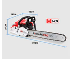 Baumr-AG 52CC Commercial Petrol Chainsaw 20 Inch Bar E-Start Chain Saw Lightweight Design