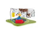 Schleich - Farm World Happy Cow Wash Animal Playset