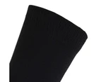 FLOSO Childrens/Kids Plain School Socks (Pack Of 5) (Black) - K339