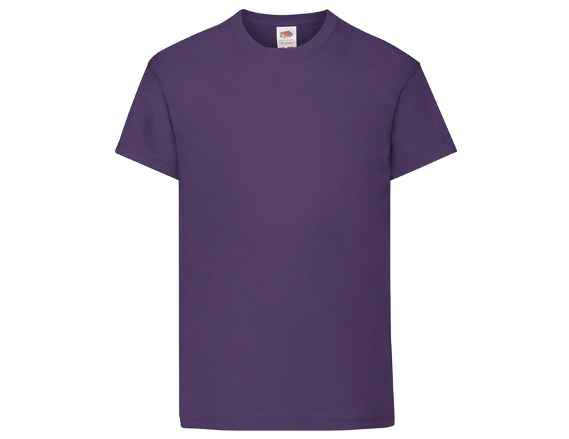 Fruit Of The Loom Childrens/Kids Original Short Sleeve T-Shirt (Purple) - RW4728