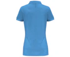 Asquith & Fox Womens Plain Short Sleeve Polo Shirt (Sapphire) - RW3472