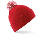 Beechfield Girls Snowstar Duo Extreme Winter Hat (Classic Red/White) - RW243