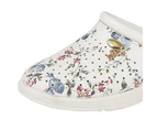 Dek Womens Floral Coated Leather Clog (White) - DF1818