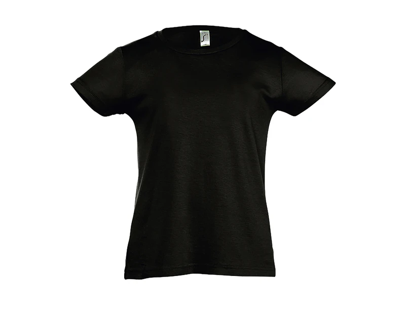 SOLS Girls Cherry Short Sleeve T-Shirt (Deep Black) - PC358