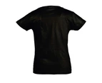 SOLS Girls Cherry Short Sleeve T-Shirt (Deep Black) - PC358