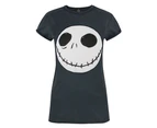 Nightmare Before Christmas Womens Jack Reverse Seam T-Shirt (Charcoal) - NS4240