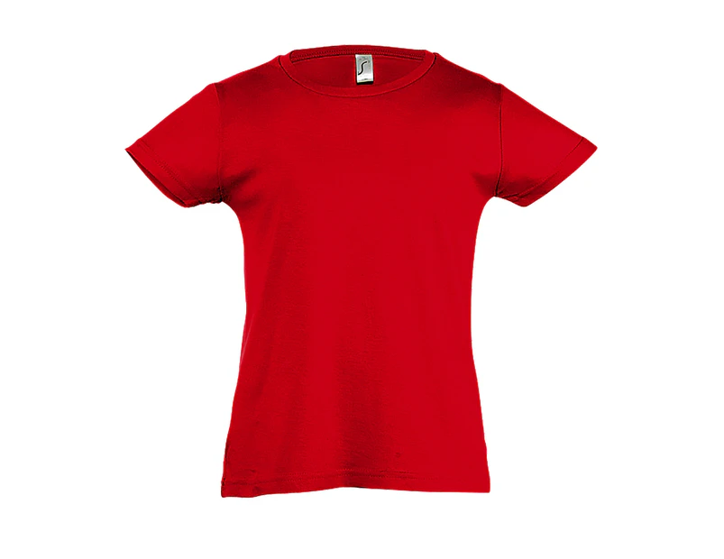 SOLS Girls Cherry Short Sleeve T-Shirt (Red) - PC358
