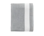 SOLS Lagoon Cotton Beach Towel (Pure Grey/White) - PC2399