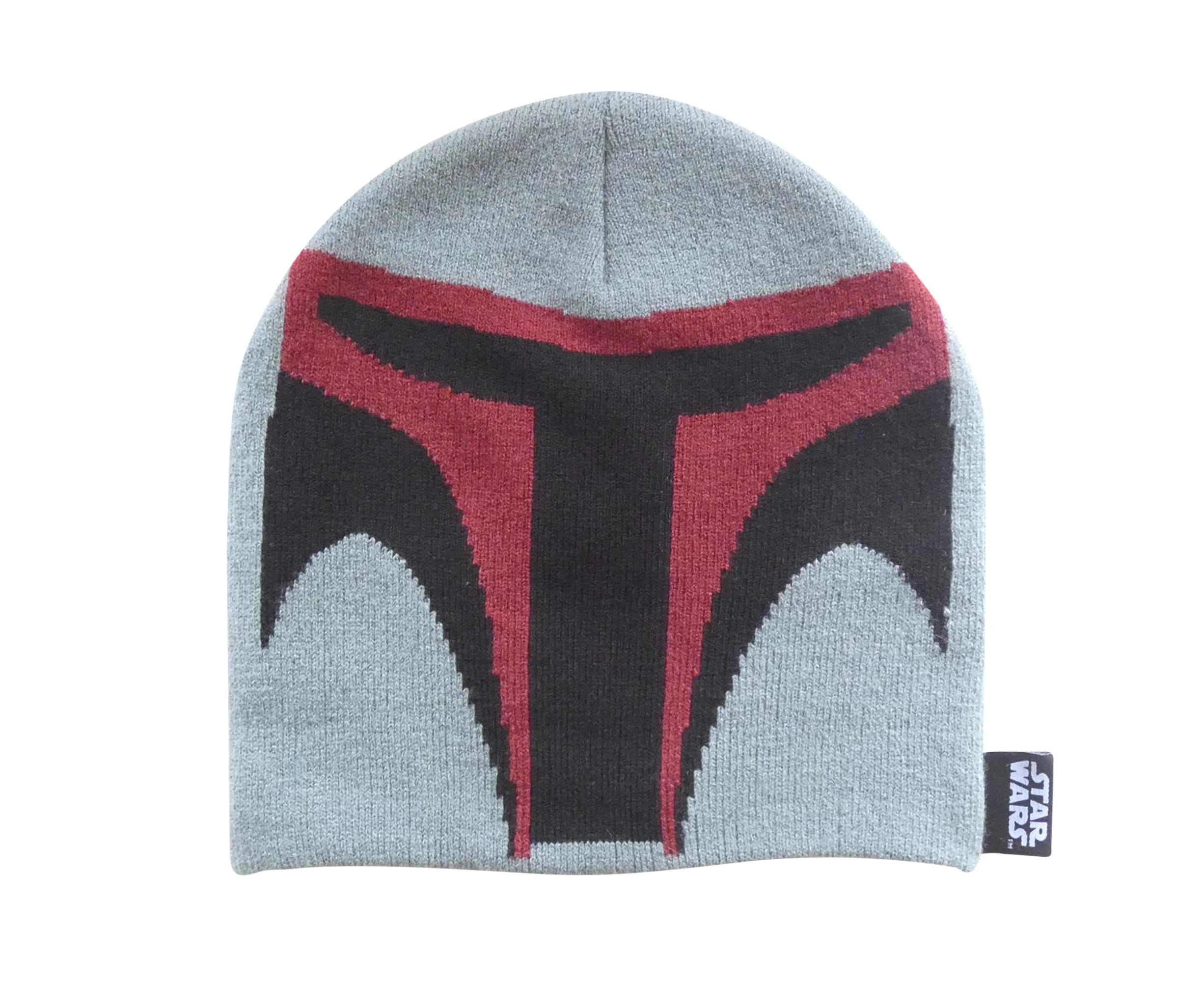 Star Wars Face Boba Fett Beanie (Grey/Black/Red) - HE629