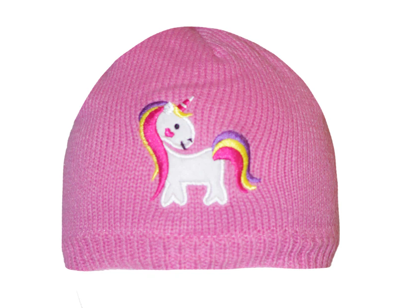 Girls Unicorn Winter Hat (Pink) - UT1150