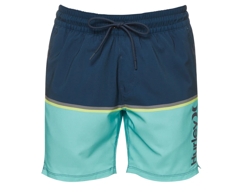 Hurley Men's Printed Volley Swim Shorts - Teal