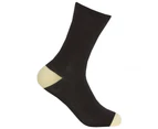 Cottoique Womens Heel And Toe Socks (Pack Of 5) (Black/Pastel) - UT1055