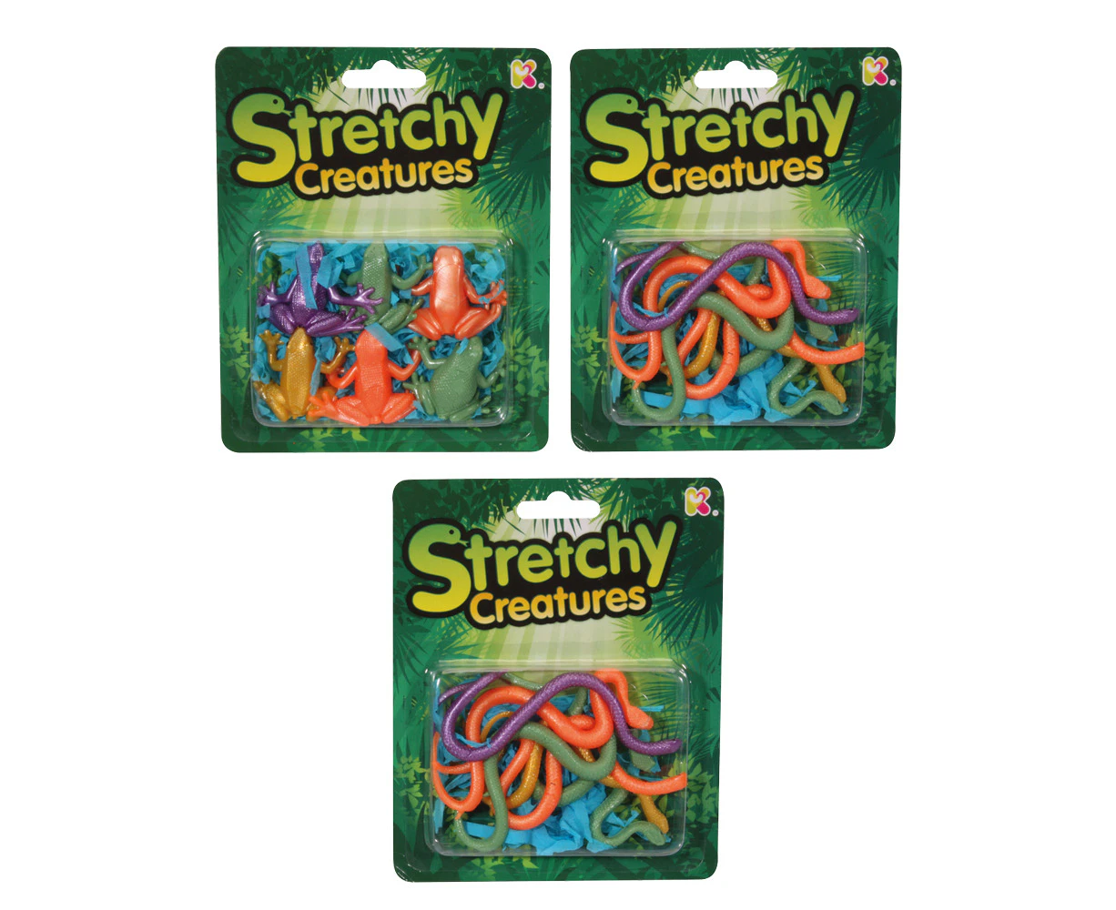 3x Fumfings Animal Stretchy Creatures 16cm Collectibles Prank Toy Kids 3y+ Asst